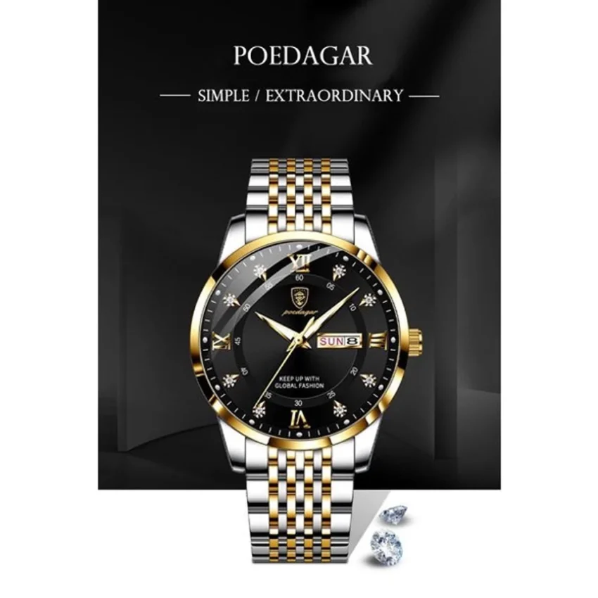 Poedagar Luxury Watch Top Quality Casual Watch for Male Waterproof Luminous Wristwatch