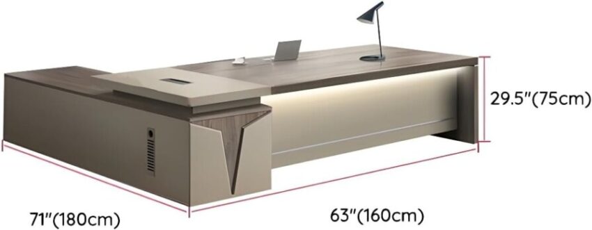 Modern Executive L-Shape CEO Executive Desk