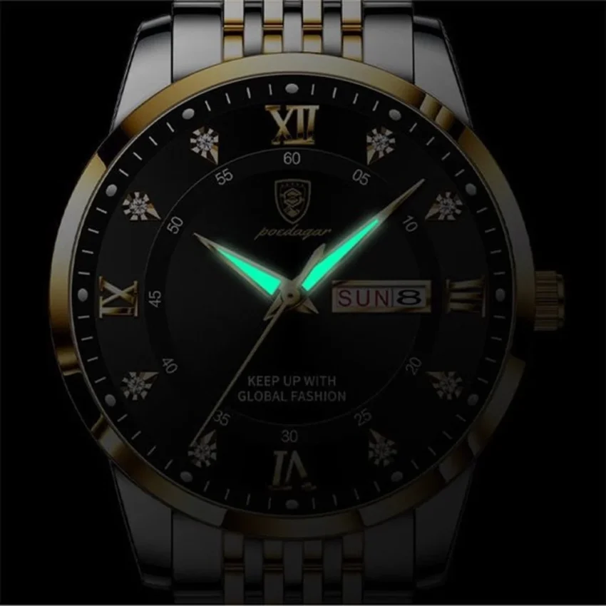 Poedagar Luxury Watch Top Quality Casual Watch for Male Waterproof Luminous Wristwatch